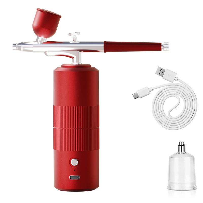 Oxygen Injector Mini Air Compressor Kit Air-Brush Paint Spray Gun Airbrush For Facial Hydrating Device Mist Sprayer Beauty Tool