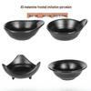 Jijun A5 Black Melamine Frosted Rice & Sauce Bowl