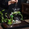 New Panda Bamboo Glass Teaware Sets Lazy  Magnetic Teapot Teacup Home Kung Fu Tea Set Automatic Tea Maker