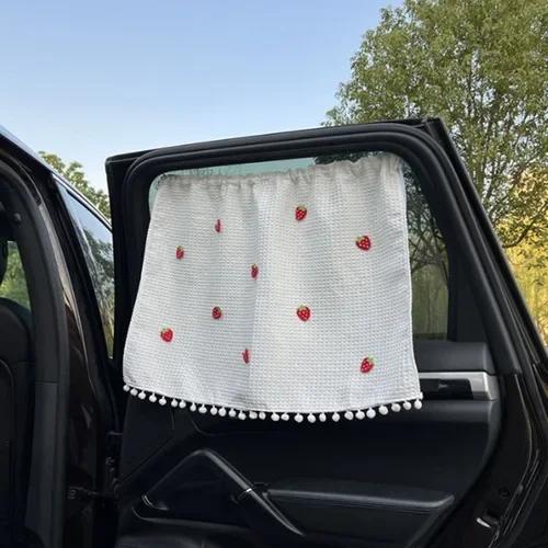 Suction Cup Curtain In The Car Window Sunshade Cover Cartoon Universal Side Window Sunshade UV Protection For Kid Baby Children