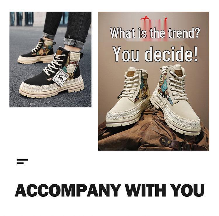 Pánské 2025 Zimní Vysoké Zateplené Nepromokavé Sněhule - Silné, Protiskluzové, Odolné proti chladu Martinovy boty pro venkovní nošení