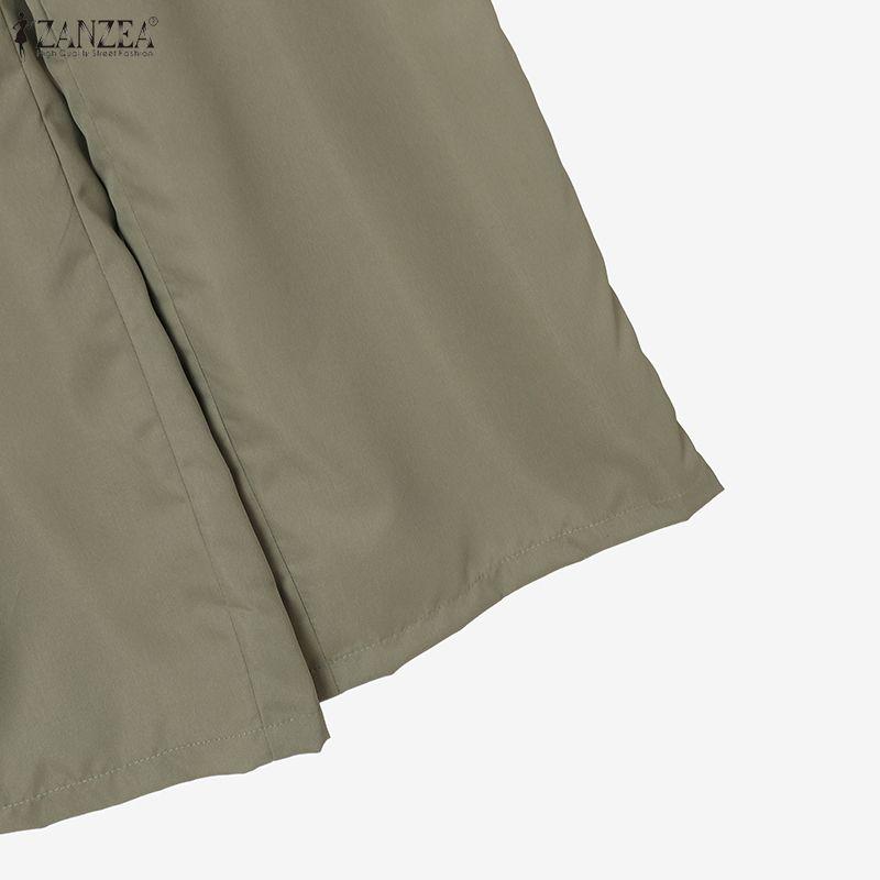 ZANZEA Conjuntos de traje casual de dos piezas con blusa y pantalones de manga corta para mujer