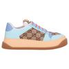 Gucci Screener Jigglypuff, Distressed Shoes Leather Low Top Stylish Skateboarding Shoes Women's Brown 757700 FAB4C 2562