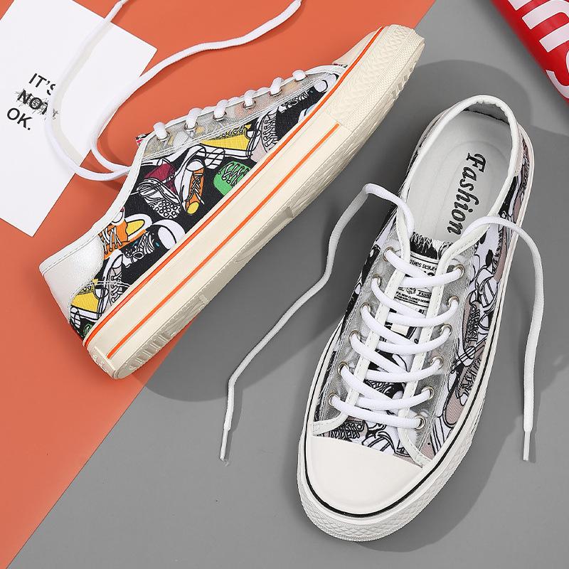 Mode Herren Board Schuhe Low-Top Canvas Herrenschuhe Casual Zapatos de Hombre Leicht Flache Canvas Oberfläche Sportlich Casual jkm89
