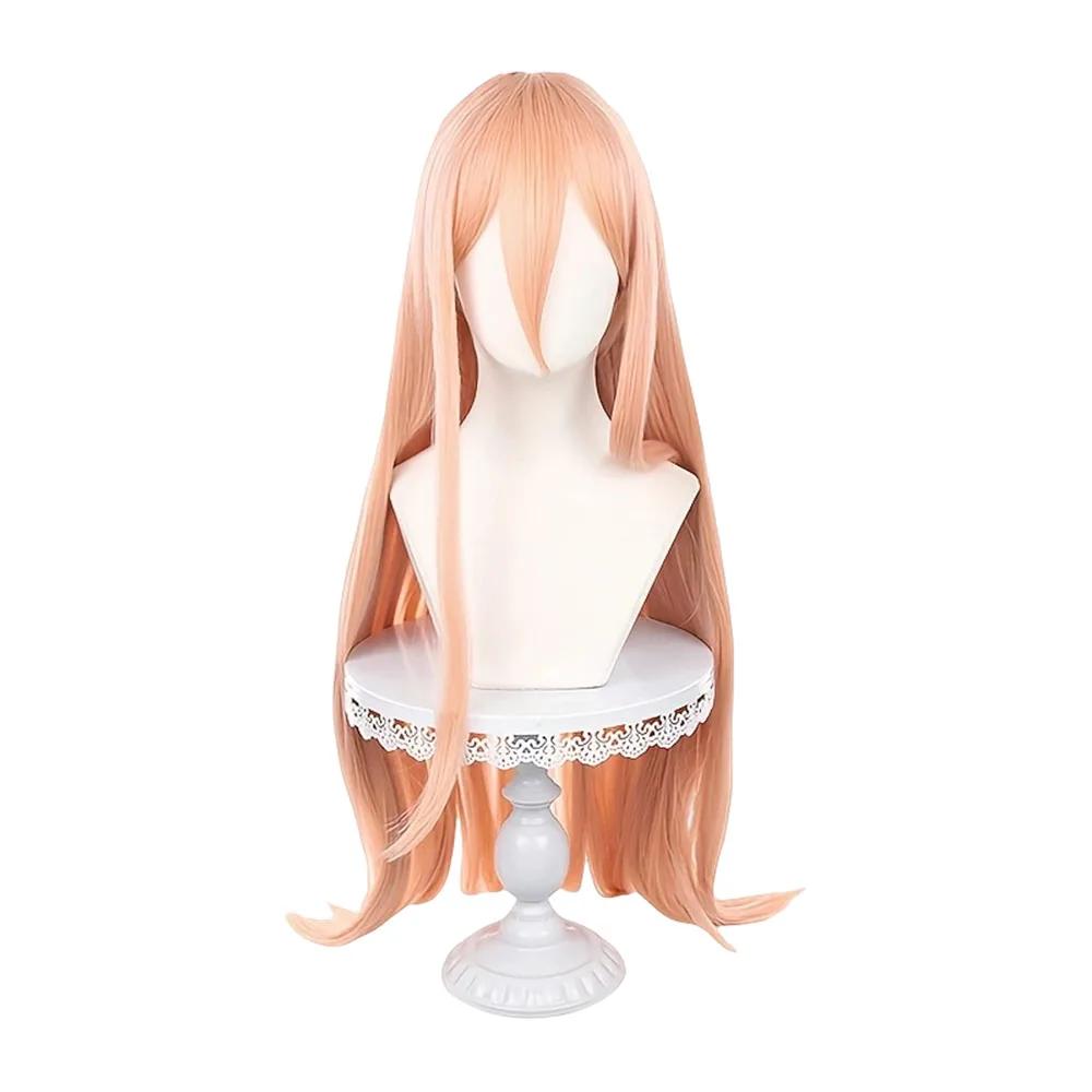 Chainsaw Man Power Cosplay Pruik Lang Oranje Hittebestendig Synthetisch Haar Feest Rolspel Pruiken Anime 36inches beige