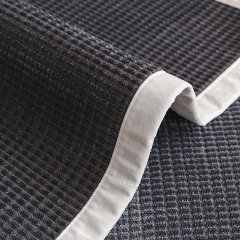 Corn Fleece Four Seasons Universal Sofa Cover Sofa Pad Solid Color Plaid Sofa Mat for Living Room Non-Slip L Shaped Couch Cushion