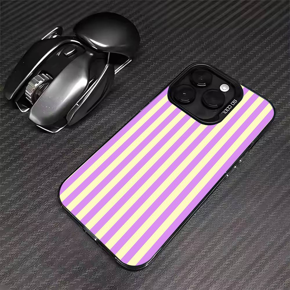 Colorful Striped Phone Case For iPhone 17 16 15 14 13 12 11 Pro Max XS Max 7 8 Plus Shockproof Silicone Matte Cover