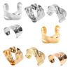 Modern Punk Bracelet Metal Bangles Geometric Arm Bracelet Wide Wrist Jewelry Metal Texture Present for Women and Girls