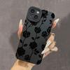 New Retro Fashion Rose Phone Case For iPhone16 15 14 13 12 11 Pro Max Mini XS XR X Plus Shockproof Matte Soft Silicone Cover