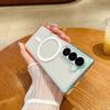 Samsung Foldable Z Flip7 Case: Gradient Transparent, Magnetic, Full Coverage, Drop-Proof