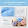 Light Blue Color Mohair Yarn Soft Texture Knitting Yarn Popular Angora Wool Yarn  For DIY Knitting