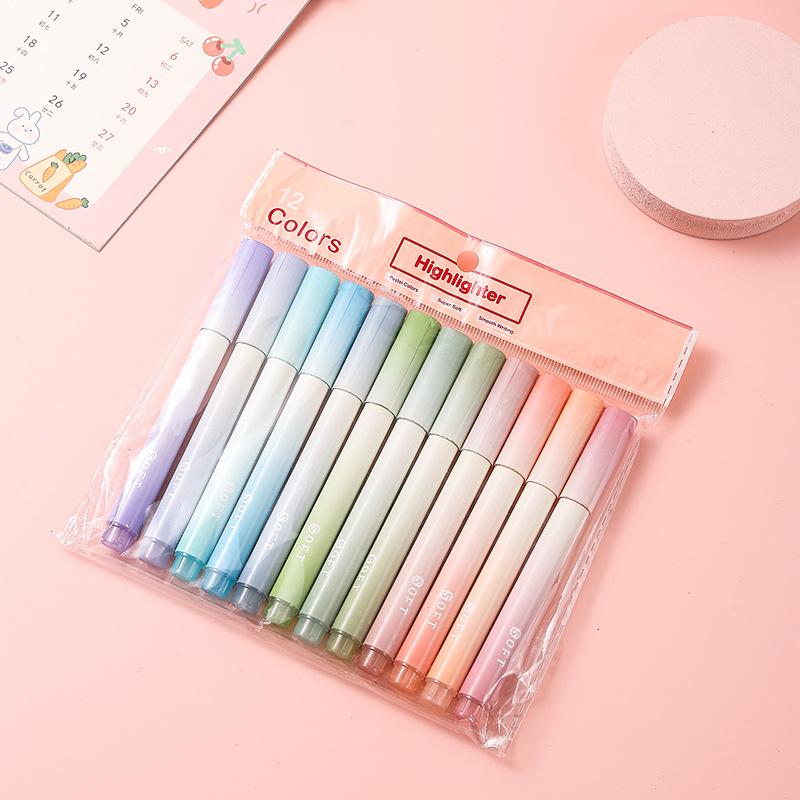 Fluoreszierende Marker Stifte Set mit hoher Kapazität mit OPP-Verpackung für Studenten und Kunst