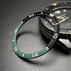 SEIKO Ceramic Flat Inner Bezel Aftermarket Part for SKX007 SBSA Luminous Green Black/Green - SRPD, Etc. - Markings. 7S26-0020