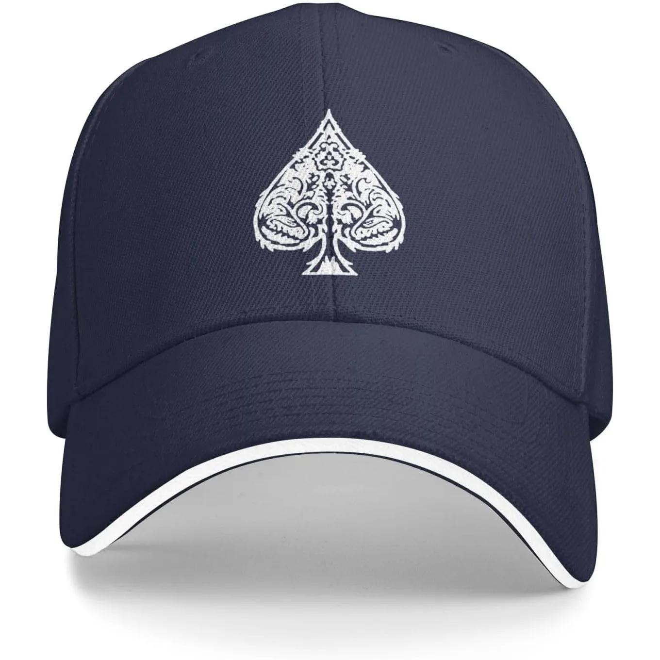 Poker Ace of Spades Baseball Cap Unisex Classic Adjustable Sandwich Baseball Cap Adjustable