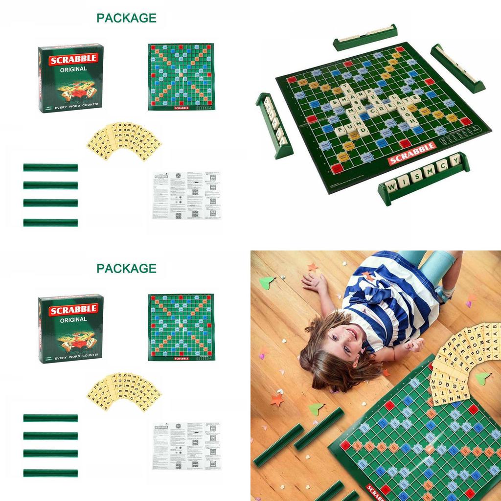 Classic Scrabble Board Game Educational Toy For Kids And Adults