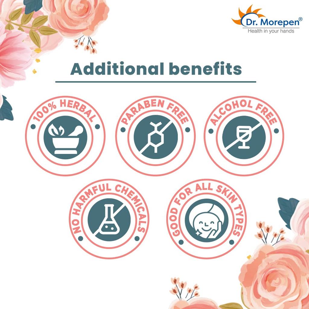 DR. Morepen Rosenwasser Spray Reiner Kräuter Hydratisierender Gesichtsspray Für Alle Hauttypen Toner Reinigungsmittel 120 ml 2er Pack