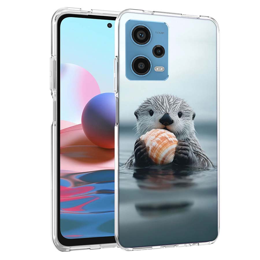 Otters, Wild Animals Phone Case For Redmi Note 13 12 14 15 Pro Plus 13R 11 11T 11E 11S 10 Pro 10S 9 9S Cover Cell Clear TPU Capa