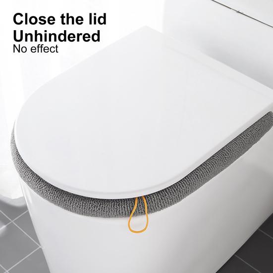 Closestool Pad Super Soft Wear Resistant Fabric Fade-resistant Toilet Seat Protective Mat for Home