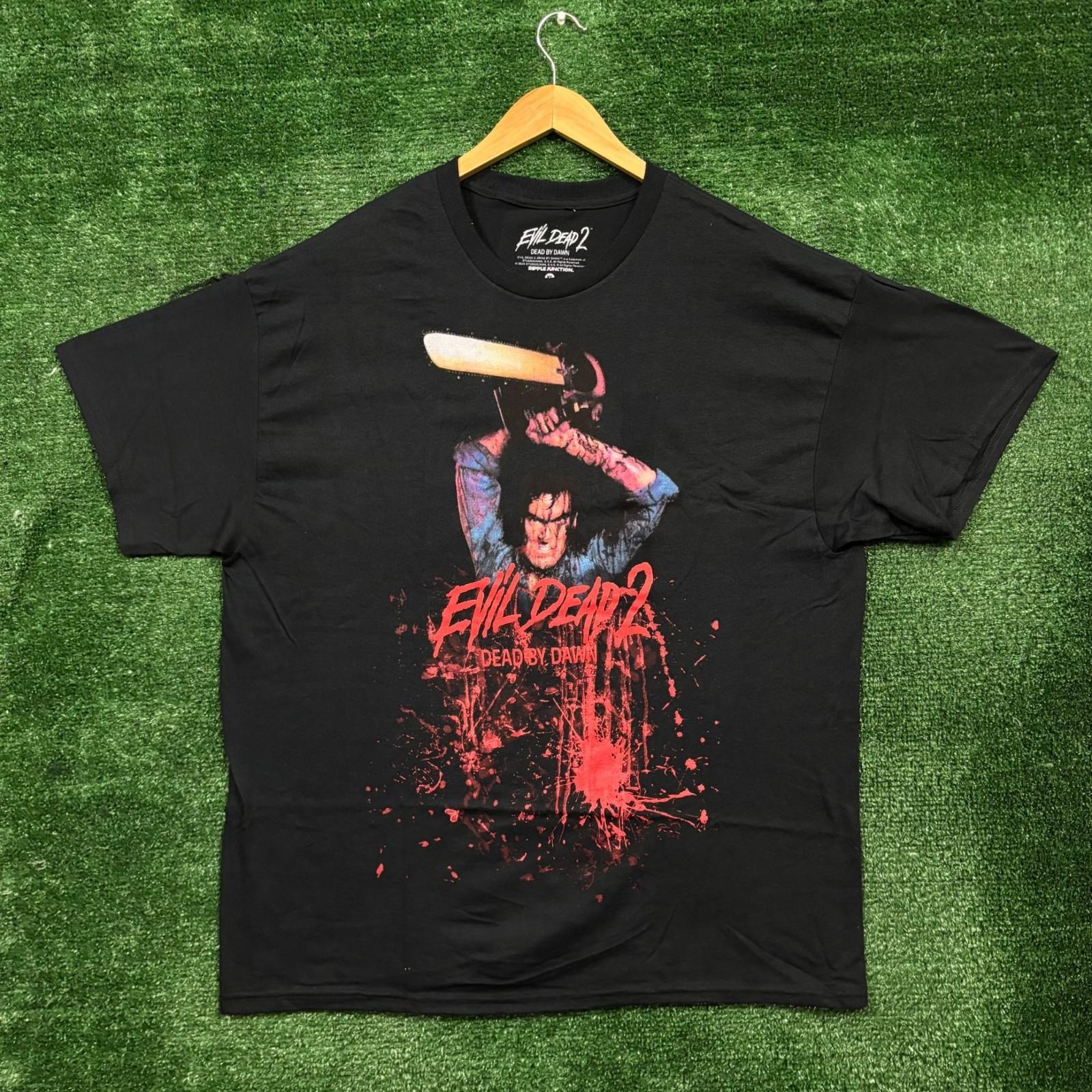 Evil Dead 2 Dead by Dawn Horror Movie Poster Size Extra Large Unisex T-Shirt L