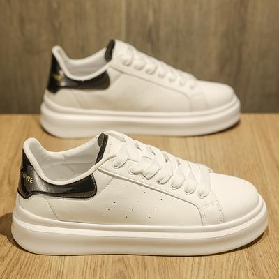 Fashion Lightweight Men Sneakers Genuine Leather White Shoes Fashion Breathable Retro Training Shoes Athletics Sport Casual Shoes Studen