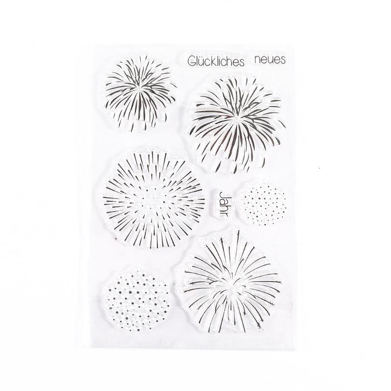 16 Transparent Silicone Stamps for Notebook Decoration: Retro Plant and Flower Arrangement Collage Design