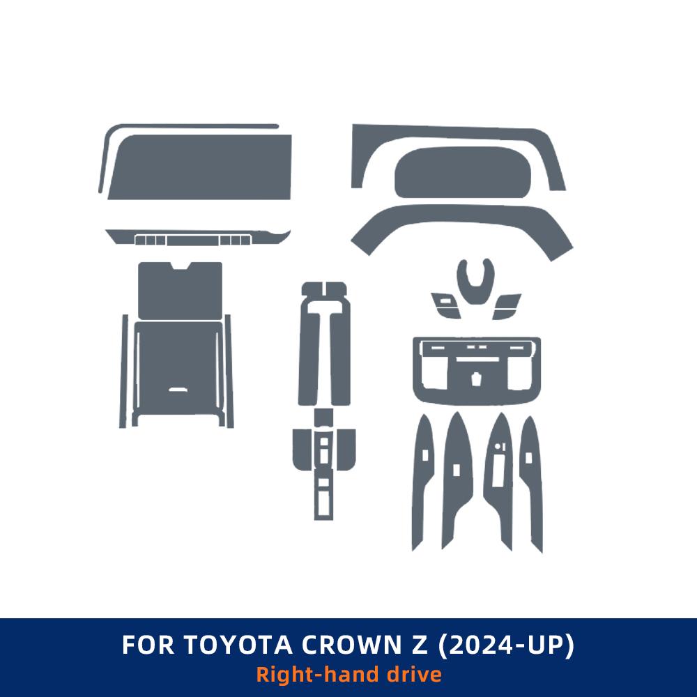 For Toyota CROWN Z 2024 2025 Interior Car Center Console Navigation Screen Transparent TPU Protective Film Anti-scratch Repair
