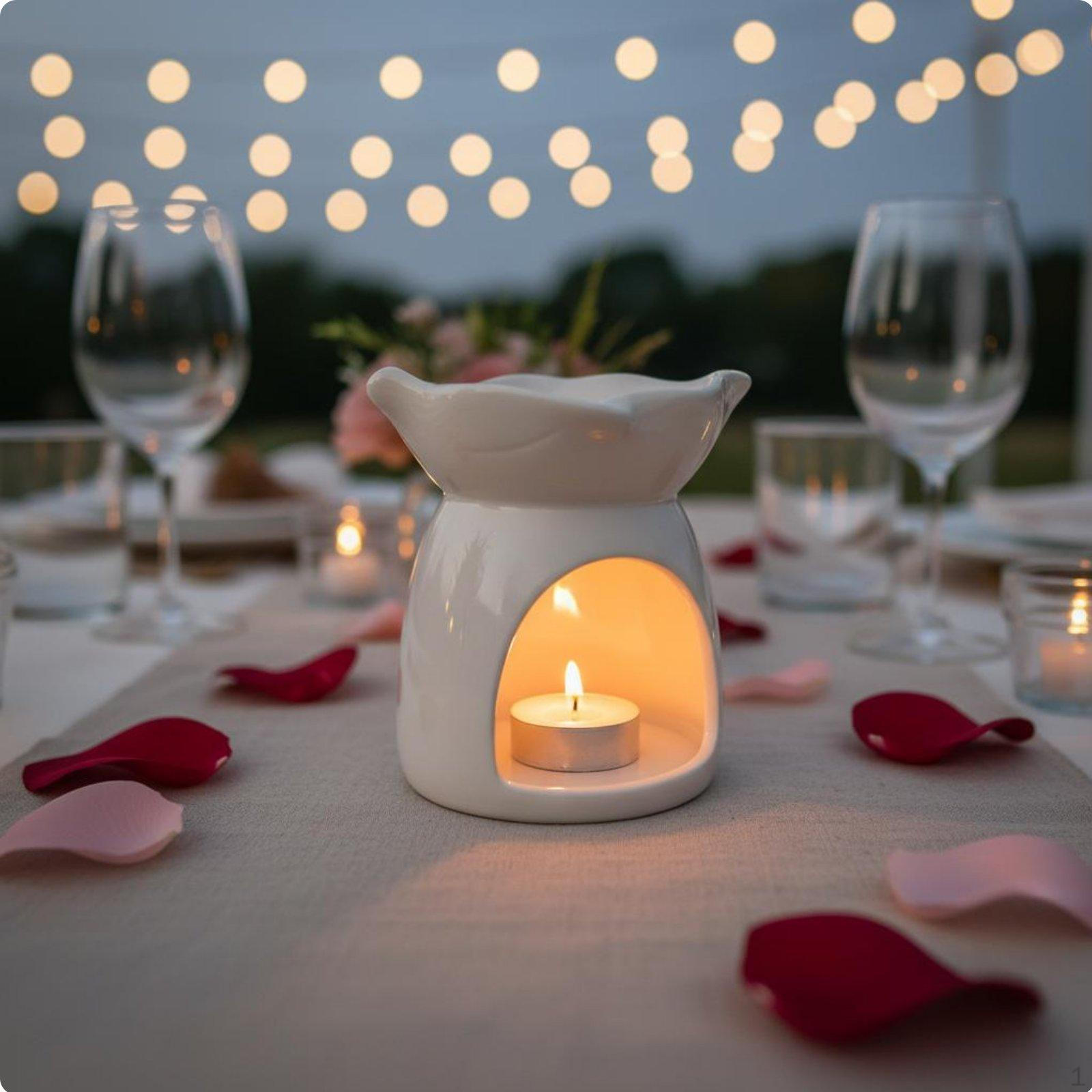 Tealight Warmer Modern Design Ceramic Burner Decorative Scented Melt for Wedding,