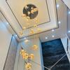 Modern Spiral Chandelier Living Room Villa Loft  Dining Room Kitchen Chandelier Ball Stair Pendant