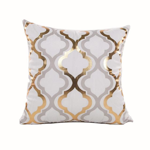 Gold Bronzing Cushion Decorative Pillows Black And White Love Home Decor Sofa Throw Pillow Almofadas Decorativas Para Sofa 45Cm