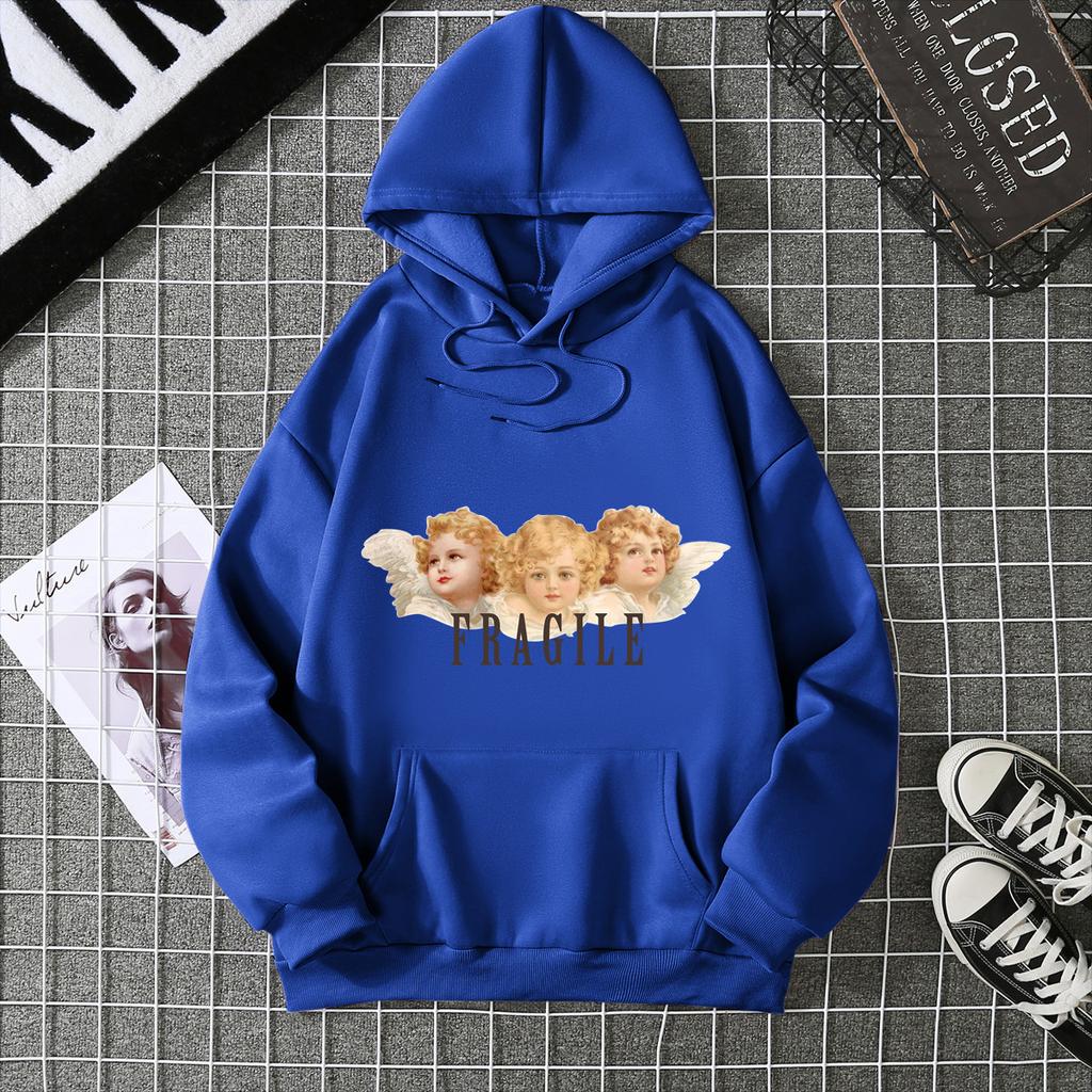 New trendy brand women's clothing printing fashion personality street loose hooded sweater women