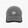 Boné de Baseball Miu Miu em Fleece com Logo Bordado F0031