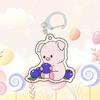 Funny Animal Bag Decoration Pendant Backpack Jewelry Accessories Gift Cartoon Cute Zodiac Keychain Acrylic Pendant Fruit