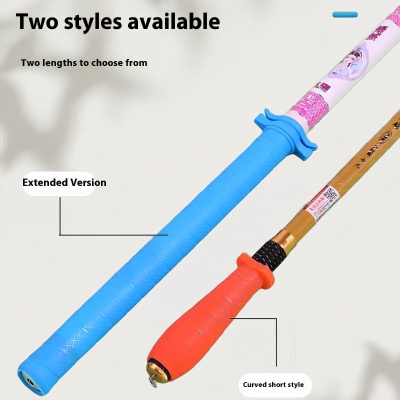 .Fishing Rod Cover Anti-Slip Soft Grip Universal Fishing Rod Sleeve Shock Absorption Elastic Rod Handle Protector Fishing Gear