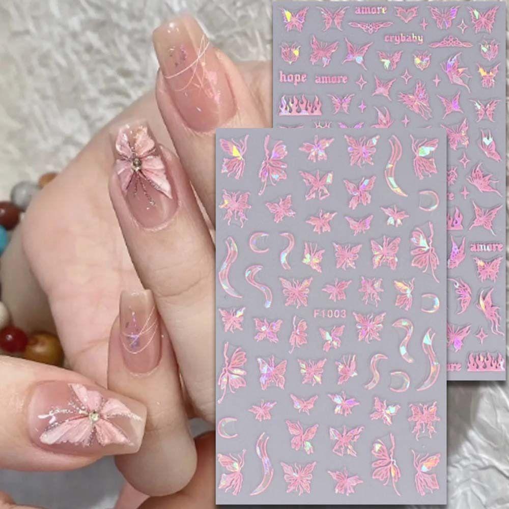 

DIY Nail Charms Laser Butterfly Nail Stickers Butterfly Nail Art Decorations Nail Salon