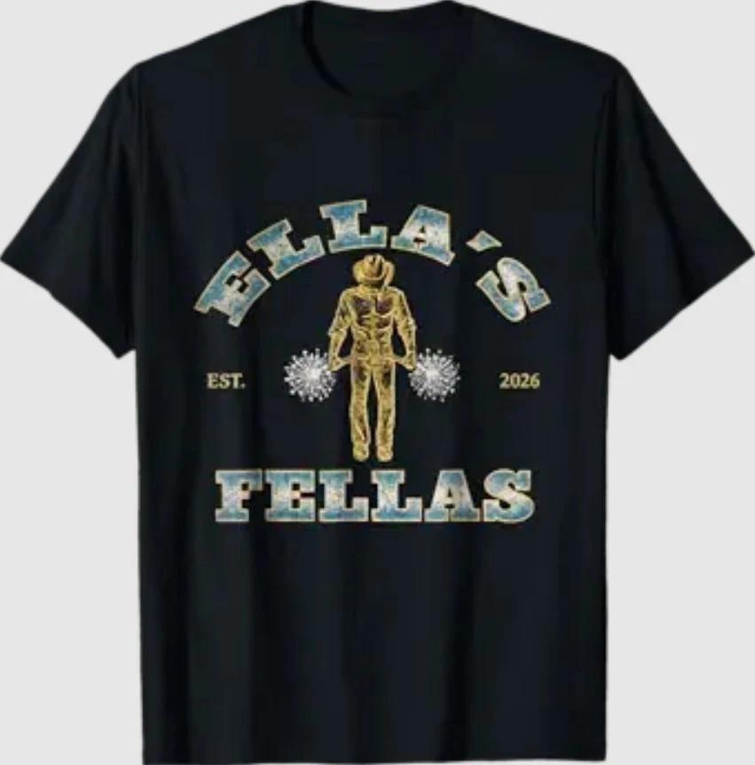 Ellas Fellas Vintage Retro Tee - Matching Squad 70s Style T-Shirt S