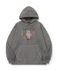 HELLOW Flower Pigment Hoodie Dark Gray