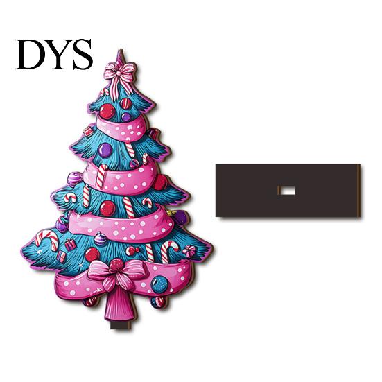 Christmas Party Favors 2D Wooden Tabletop Ornaments, Xmas Tree Santa Unique Holiday Ornaments Snowman Sign with Stand, Decorations Double Sided