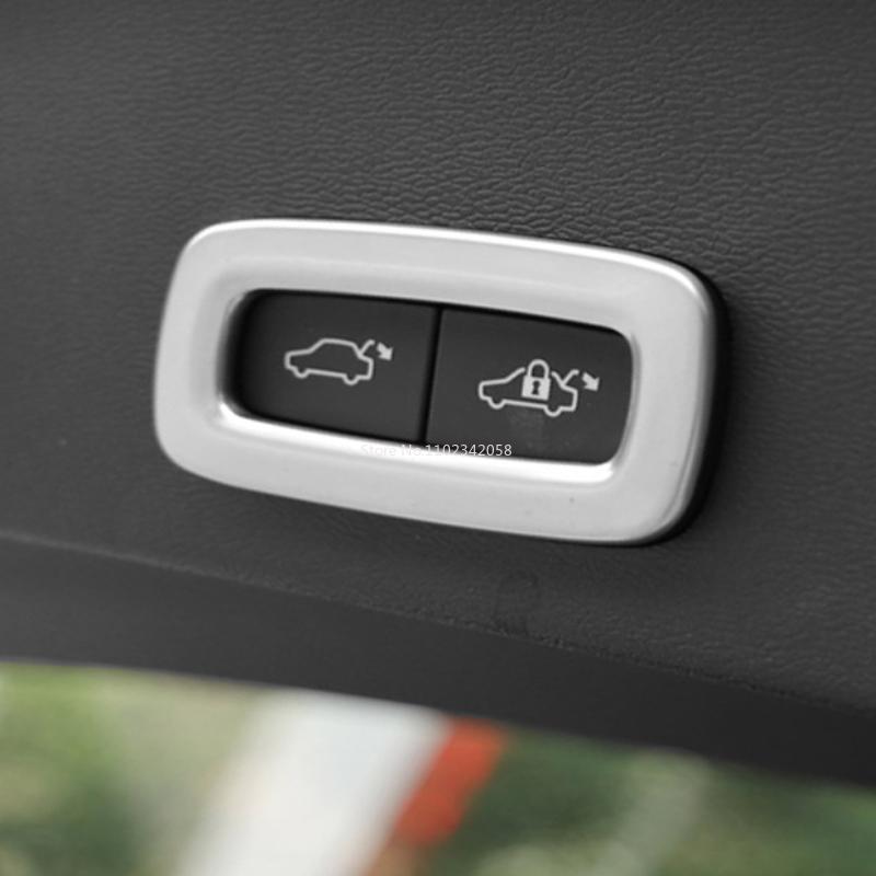 For Volvo Xc60 2018     Stainless Steel Trunk Switch Button Frame Tailgate Open Cover 3d Parts