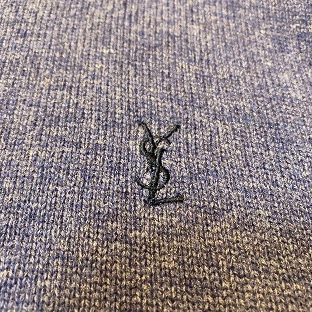 Used Yves Saint Laurent pour homme YSL embroidered sweater Yves Saint Laurent Archive Knit Vintage