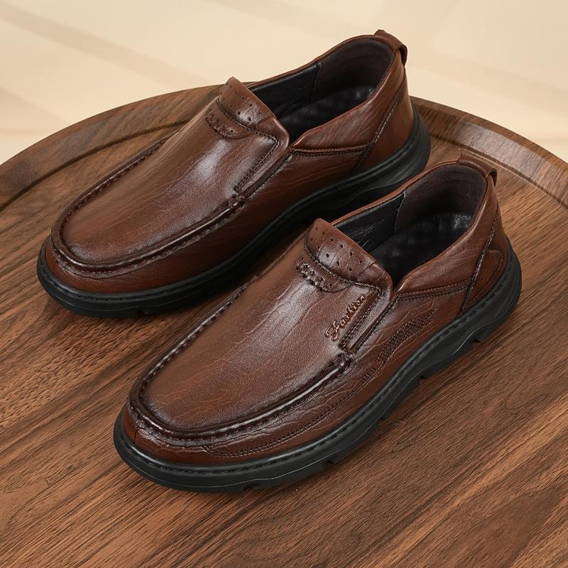 Handmade Casual Shoes For Men Loafers Genuine Leather Man Moccasins Outdoor Platform Mens Driving Shoe Slip On Flats Sneakers