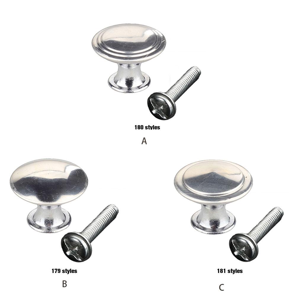 Comfortable And Durable Knobs For Cupboard Or Cabinet Handles Round Stainless Steel Knobs Drawer Knob Silver Door Knobs