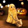 LED Night Lamp Ghost Walking Dog Statue Soft Warm Glow USB Powered Lighted Indoor Figurine Lamp Halloween Decoration