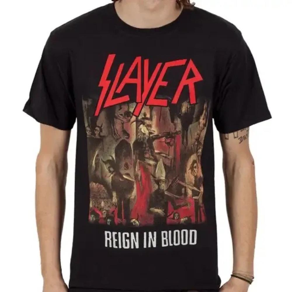 Slayer "South of Heaven" Vintage Album Cover Graphic Unisex Heavyweight Cotton Oversized Rock Band T-Shirt