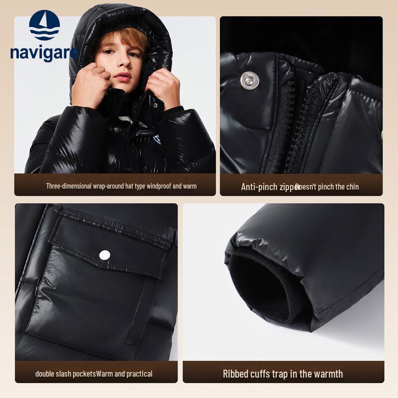 Navigare Unisex Kids' 90% Down Mid-Length Winter Jacket