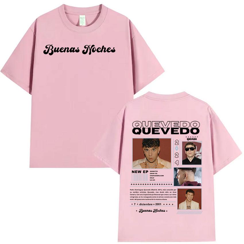Rapper QUEVEDO Tour 2024 Graphic T Shirt Retro High Quality Fashion T-shirts Man Retro Oversized Cotton T-shirt Streetwear Unisex