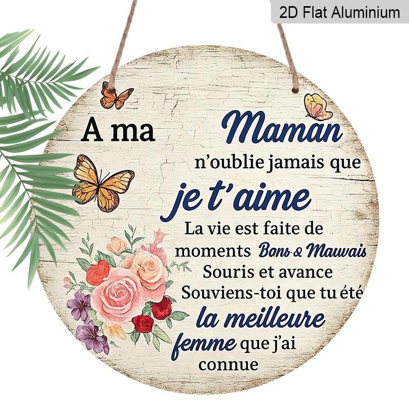 

2D Flat, Retro-style French Aluminum Wall Covering, Available in Various Sizes. Love and Memories and Mother Designs Are Perfect for Mother s Day 20*20cm
