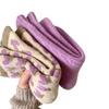 Women Autumn Winter Mid Length Socks Fashionable Versatile Purple Heart-Shaped Soft Warm Comfortable Casual Long Socks