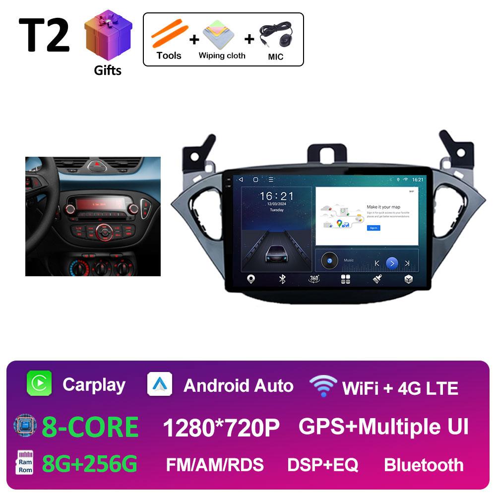 9 Inch Car Video For Opel Corsa E 2015 2016 2017 2018 2019 Radio Player Navigation GPS Wireless Carplay Cooling Fan Auto Tools