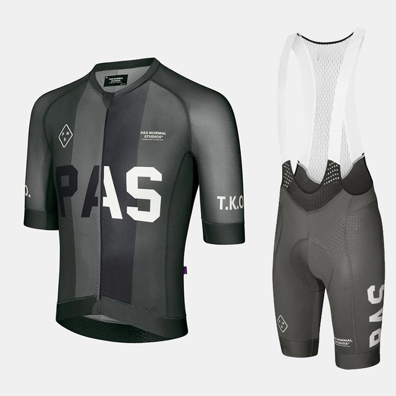 PAS New Cycling Suit Bicycle Short Sleeve Suit Road Bike Simple Elastic Breathable Strap