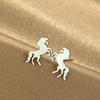 Kinitial Laser Carved Fashionable Stainless Steel Earrings Horse Earrings, Cut Earrings, Study Earrings Earings Anniversary Gift